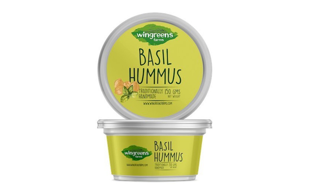 Wingreens Farms Basil Hummus    Cup  150 grams